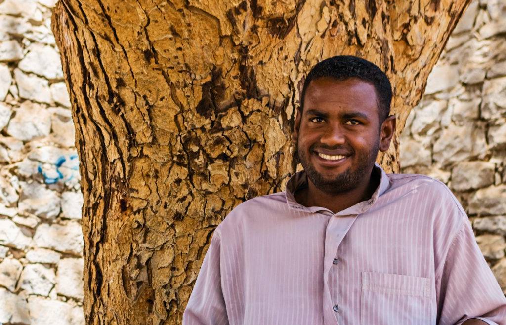 Smiling Nubian man